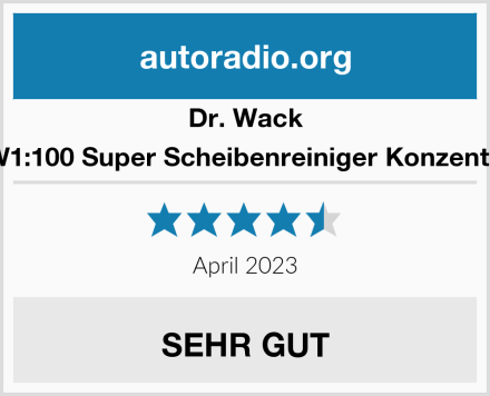 Dr. Wack CW1:100 Super Scheibenreiniger Konzentrat Test