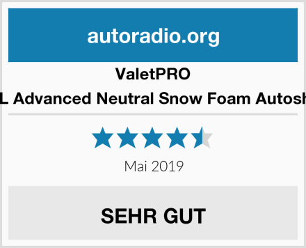ValetPRO EC19-5L Advanced Neutral Snow Foam Autoshampoo Test