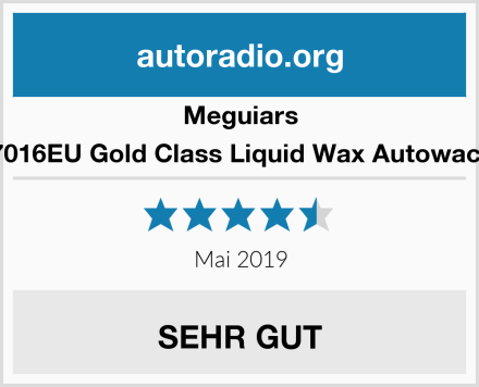 Meguiars G7016EU Gold Class Liquid Wax Autowachs Test