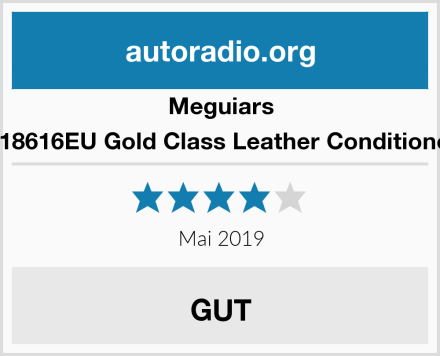 Meguiars G18616EU Gold Class Leather Conditioner Test