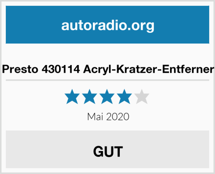  Presto 430114 Acryl-Kratzer-Entferner Test