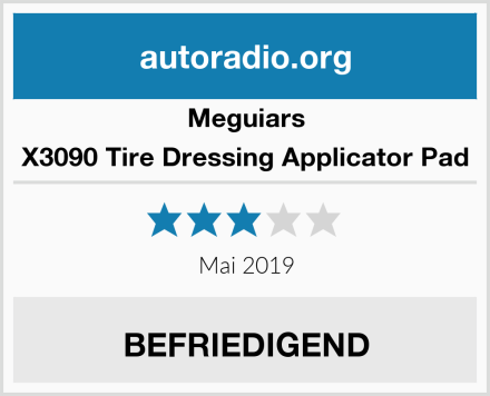 Meguiars X3090 Tire Dressing Applicator Pad Test