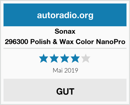 Sonax 296300 Polish & Wax Color NanoPro Test