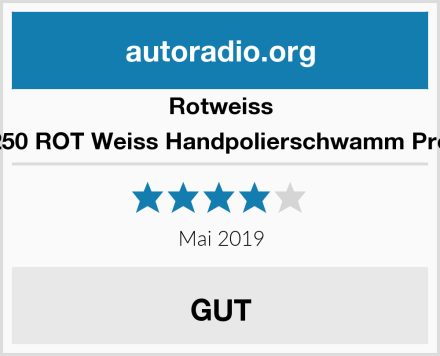Rotweiss 8250 ROT Weiss Handpolierschwamm Profi Test
