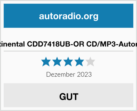  Continental CDD7418UB-OR CD/MP3-Autoradio Test