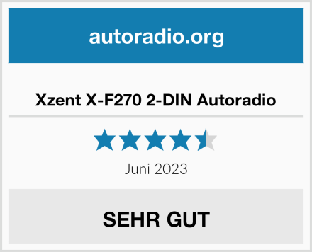  Xzent X-F270 2-DIN Autoradio Test